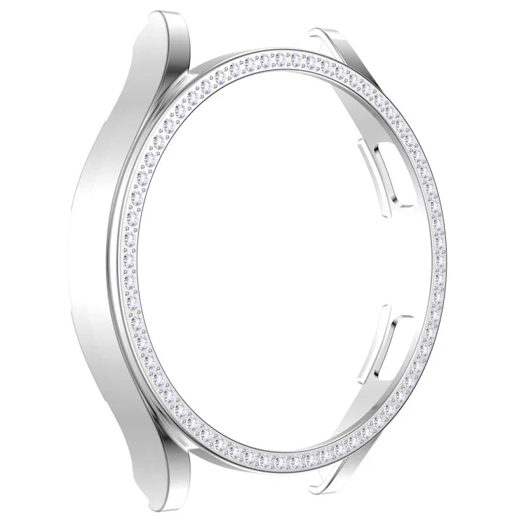 Caixa de Relógio em PC Oca com Diamantes de Uma Só Fila, Para Samsung Galaxy Watch4 44mm