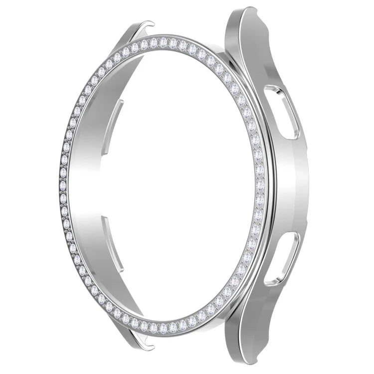 Caixa de Relógio em PC Oca com Diamantes de Uma Só Fila, Para Samsung Galaxy Watch4 44mm