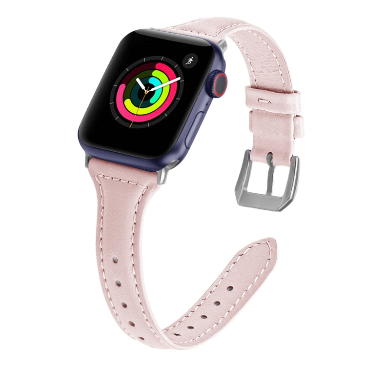 Genuine Leather Watch Band For Apple Watch Series, 7 45mm / 6&SE&5&4 44mm / 3&2&1 42mm, 7 41mm / 6&SE&5&4 40mm / 3&2&1 38mm