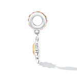 Acessórios DIY para Pulseira e Colar com Pendente de Sol Pequeno em Prata Esterlina S925, Sol Pequeno