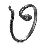 Anel de Prata Esterlina S925 com Cobra Misteriosa para Mulheres, Cobra Misteriosa