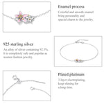 Pulseira Feminina Flor de Cerejeira em Prata Esterlina S925, Flor de Cerejeira