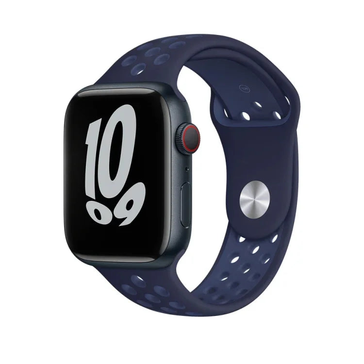 Correia de Relógio Desportiva em Silicone para Apple Watch Series, 7 41mm / 6&SE&5&4 40mm / 3&2&1 38mm, 7 45mm / 6&SE&5&4 44mm / 3&2&1 42mm