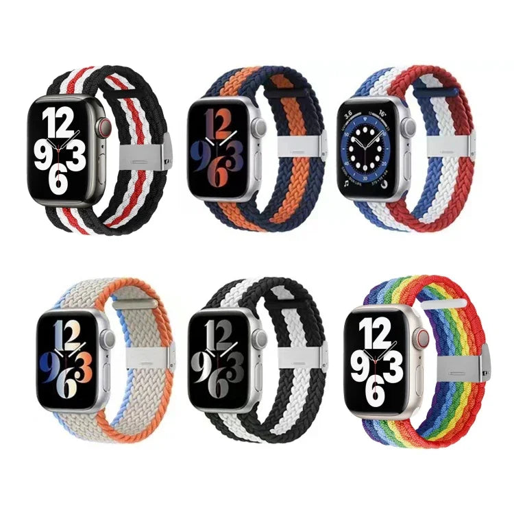 Correia de Relógio Trançada em Nylon para Apple Watch Series, 7 41mm / 6&SE&5&4 40mm / 3&2&1 38mm