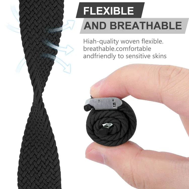 Correia de Relógio Trançada em Nylon para Apple Watch Series, 7 41mm / 6&SE&5&4 40mm / 3&2&1 38mm