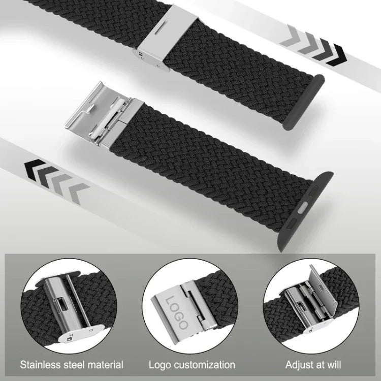 Correia de Relógio Trançada em Nylon para Apple Watch Series, 7 41mm / 6&SE&5&4 40mm / 3&2&1 38mm