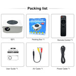 Projetor Inteligente Mini LCD LED Y2 800x480P 80ANSI, Ficha US, Ficha UK, Ficha AU, Ficha UE
