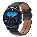 Relógio Inteligente HK8Pro com Ecrã AMOLED de 1,36 polegadas e Correia de Couro, Suporta Função NFC / Monitorização de Oxigénio no Sangue, Correia de Couro (Preto), Correia de Couro (Dourado), Correia de Couro (Prateado)