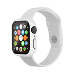 Capa de Relógio Impermeável PC+Película Temperada, para Apple Watch Series 9 / 8 / 7 41mm, para Apple Watch Series 9 / 8 / 7 45mm