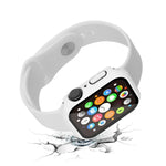 Capa de Relógio Impermeável PC+Película Temperada, para Apple Watch Series 9 / 8 / 7 41mm, para Apple Watch Series 9 / 8 / 7 45mm