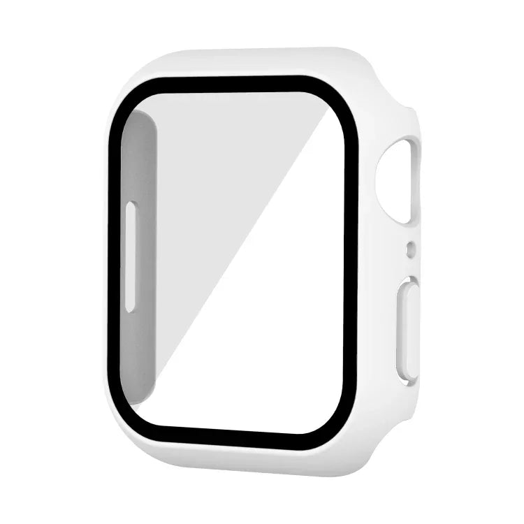 Capa de Relógio Impermeável PC+Película Temperada, para Apple Watch Series 9 / 8 / 7 41mm, para Apple Watch Series 9 / 8 / 7 45mm
