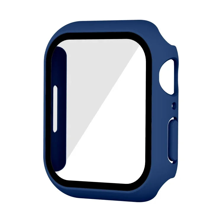 Capa de Relógio Impermeável PC+Película Temperada, para Apple Watch Series 9 / 8 / 7 41mm, para Apple Watch Series 9 / 8 / 7 45mm