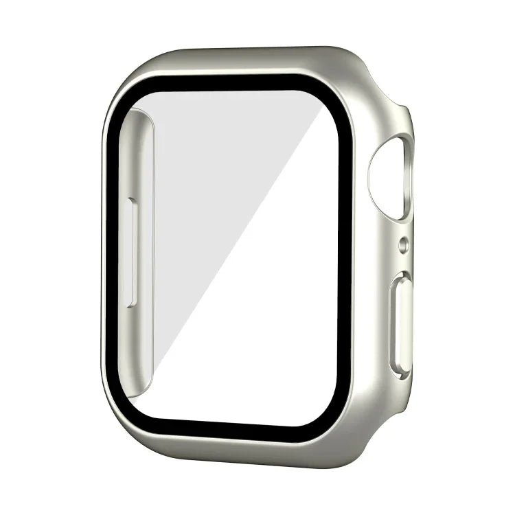 Capa de Relógio Impermeável PC+Película Temperada, para Apple Watch Series 9 / 8 / 7 41mm, para Apple Watch Series 9 / 8 / 7 45mm