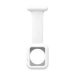 Pulseira de silicone para enfermeira com broche, estojo para Apple Watch Series, 7 41mm / 6&SE&5&4 40mm / 3&2&1 38mm, 7 45mm / 6&SE&5&4 44mm / 3&2&1 42mm