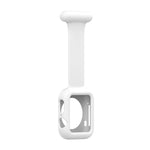 Pulseira de silicone para enfermeira com broche, estojo para Apple Watch Series, 7 41mm / 6&SE&5&4 40mm / 3&2&1 38mm, 7 45mm / 6&SE&5&4 44mm / 3&2&1 42mm