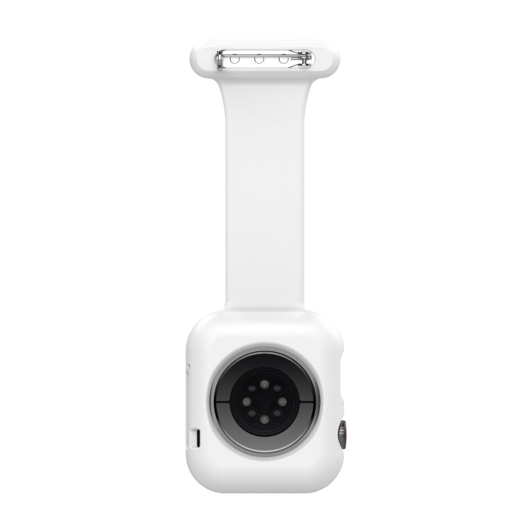 Pulseira de silicone para enfermeira com broche, estojo para Apple Watch Series, 7 41mm / 6&SE&5&4 40mm / 3&2&1 38mm, 7 45mm / 6&SE&5&4 44mm / 3&2&1 42mm