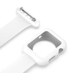 Pulseira de silicone para enfermeira com broche, estojo para Apple Watch Series, 7 41mm / 6&SE&5&4 40mm / 3&2&1 38mm, 7 45mm / 6&SE&5&4 44mm / 3&2&1 42mm