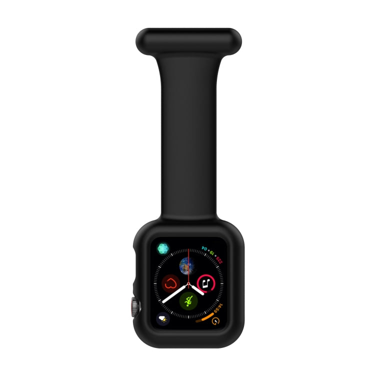 Pulseira de silicone para enfermeira com broche, estojo para Apple Watch Series, 7 41mm / 6&SE&5&4 40mm / 3&2&1 38mm, 7 45mm / 6&SE&5&4 44mm / 3&2&1 42mm