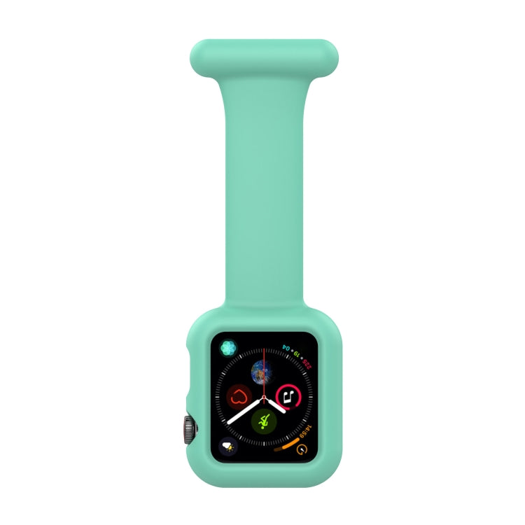Pulseira de silicone para enfermeira com broche, estojo para Apple Watch Series, 7 41mm / 6&SE&5&4 40mm / 3&2&1 38mm, 7 45mm / 6&SE&5&4 44mm / 3&2&1 42mm