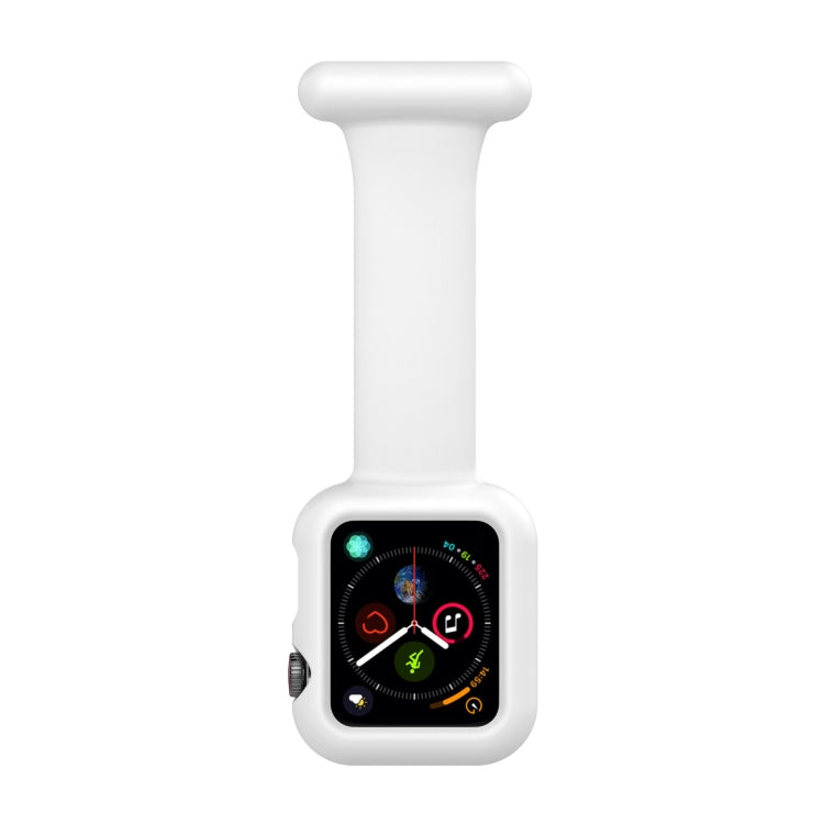 Pulseira de silicone para enfermeira com broche, estojo para Apple Watch Series, 7 41mm / 6&SE&5&4 40mm / 3&2&1 38mm, 7 45mm / 6&SE&5&4 44mm / 3&2&1 42mm