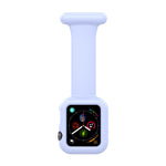 Pulseira de silicone para enfermeira com broche, estojo para Apple Watch Series, 7 41mm / 6&SE&5&4 40mm / 3&2&1 38mm, 7 45mm / 6&SE&5&4 44mm / 3&2&1 42mm