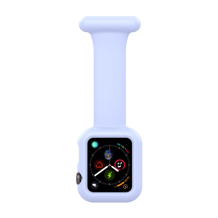 Pulseira de silicone para enfermeira com broche, estojo para Apple Watch Series, 7 41mm / 6&SE&5&4 40mm / 3&2&1 38mm, 7 45mm / 6&SE&5&4 44mm / 3&2&1 42mm