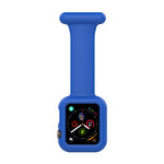 Pulseira de silicone para enfermeira com broche, estojo para Apple Watch Series, 7 41mm / 6&SE&5&4 40mm / 3&2&1 38mm, 7 45mm / 6&SE&5&4 44mm / 3&2&1 42mm
