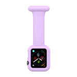 Pulseira de silicone para enfermeira com broche, estojo para Apple Watch Series, 7 41mm / 6&SE&5&4 40mm / 3&2&1 38mm, 7 45mm / 6&SE&5&4 44mm / 3&2&1 42mm