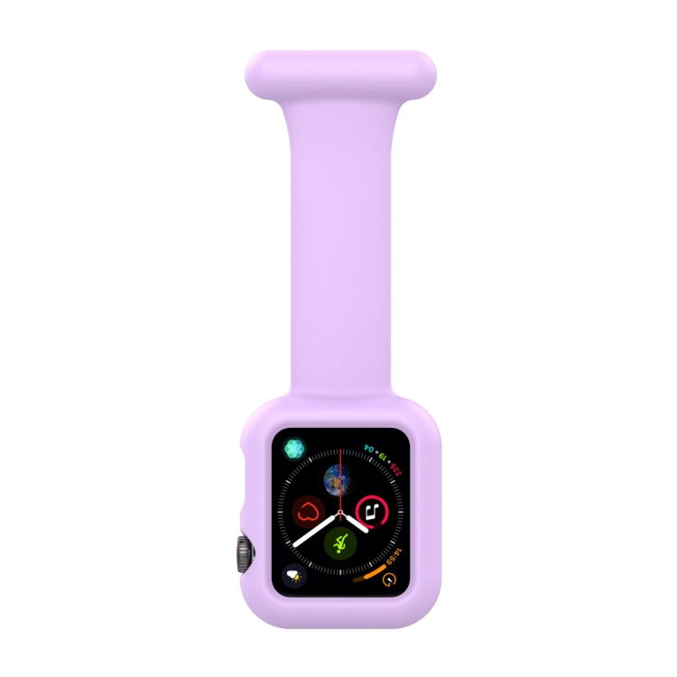 Pulseira de silicone para enfermeira com broche, estojo para Apple Watch Series, 7 41mm / 6&SE&5&4 40mm / 3&2&1 38mm, 7 45mm / 6&SE&5&4 44mm / 3&2&1 42mm
