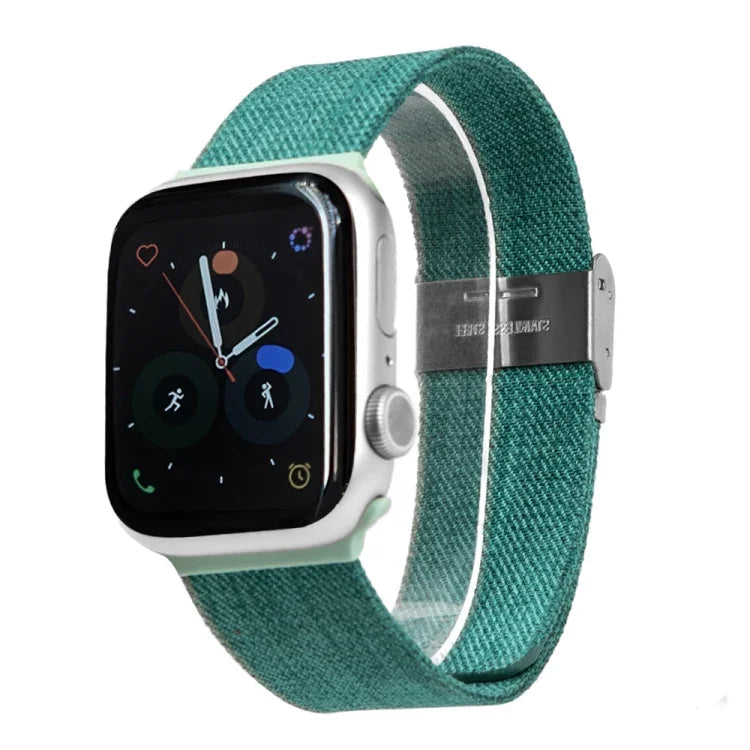 Correia de Relógio em Tecido para Apple Watch Series, 7 41mm / 6&SE&5&4 40mm / 3&2&1 38mm, 7 45mm / 6&SE&5&4 44mm / 3&2&1 42mm