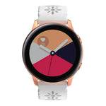 Pulseira de relógio em silicone com padrão de flor de ameixeira oca, para Samsung Galaxy Watch4 40/44mm, para Samsung Galaxy Watch4 Classic 42/46mm