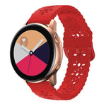 Pulseira de relógio em silicone com padrão de flor de ameixeira oca, para Samsung Galaxy Watch4 40/44mm, para Samsung Galaxy Watch4 Classic 42/46mm