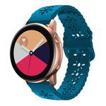 Pulseira de relógio em silicone com padrão de flor de ameixeira oca, para Samsung Galaxy Watch4 40/44mm, para Samsung Galaxy Watch4 Classic 42/46mm