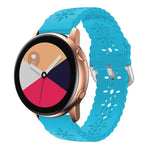 Pulseira de relógio em silicone com padrão de flor de ameixeira oca, para Samsung Galaxy Watch4 40/44mm, para Samsung Galaxy Watch4 Classic 42/46mm