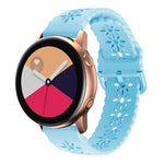 Pulseira de relógio em silicone com padrão de flor de ameixeira oca, para Samsung Galaxy Watch4 40/44mm, para Samsung Galaxy Watch4 Classic 42/46mm