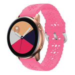 Pulseira de relógio em silicone com padrão de flor de ameixeira oca, para Samsung Galaxy Watch4 40/44mm, para Samsung Galaxy Watch4 Classic 42/46mm