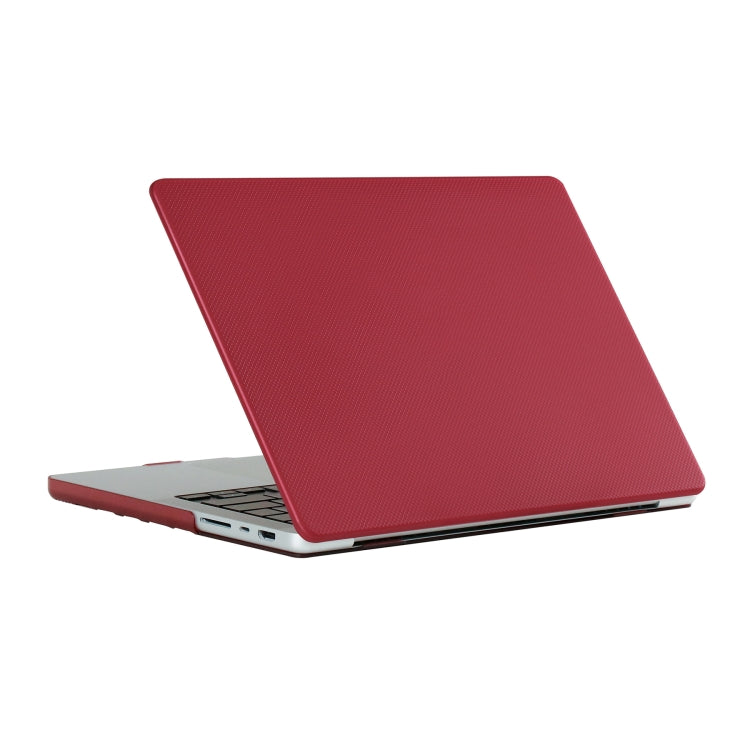 Capa para Portátil Curtida Dupla Face com Textura de Pontos, Para MacBook Air 13.3 polegadas A1932/A2179/A2337, Para MacBook Pro 13.3 polegadas A1706/A1708, Para MacBook Pro 14.2 polegadas A2442 2021, Para MacBook Pro 16.2 polegadas A2485 2021