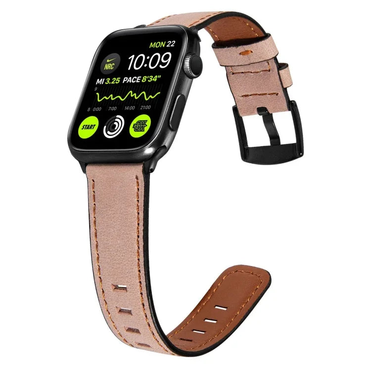 Correia de Relógio Retro em Pele para Apple Watch Series, 7 41mm / 6&SE&5&4 40mm / 3&2&1 38mm, 7 45mm / 6&SE&5&4 44mm / 3&2&1 42mm