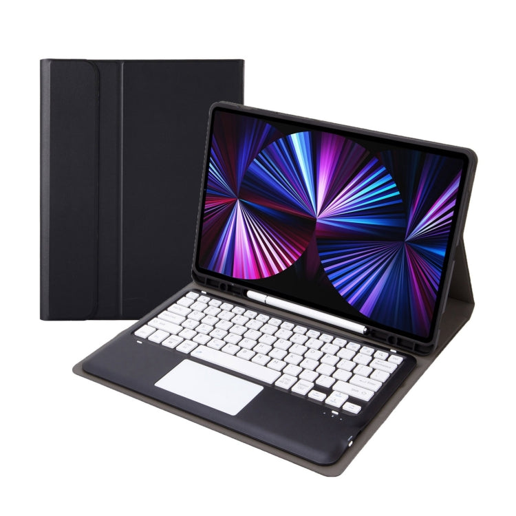 T12B-A Capa de Couro para Tablet com Teclado Bluetooth e Touchpad Destacável, Para iPad Air 13 2025 / 2024 / Pro 12.9 polegadas 2021/2020/2018