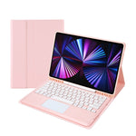 T12B-A Capa de Couro para Tablet com Teclado Bluetooth e Touchpad Destacável, Para iPad Air 13 2025 / 2024 / Pro 12.9 polegadas 2021/2020/2018
