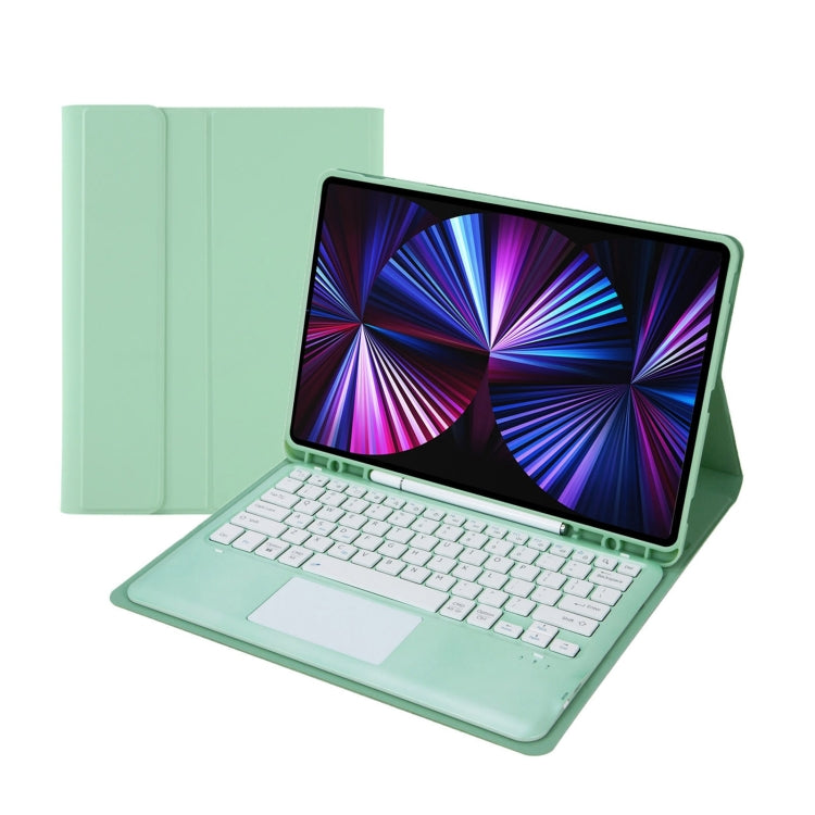 T12B-A Capa de Couro para Tablet com Teclado Bluetooth e Touchpad Destacável, Para iPad Air 13 2025 / 2024 / Pro 12.9 polegadas 2021/2020/2018