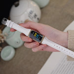 Mijobs Genuine Leather Slim Watch Band, For Fitbit Charge5