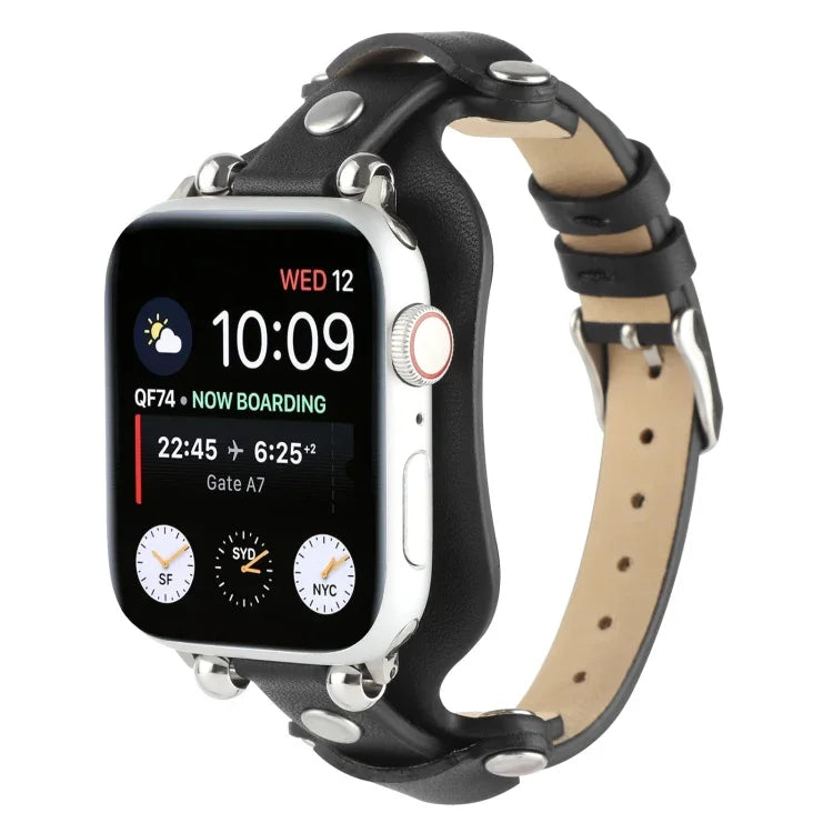 Correia de Relógio em Pele Genuína com Bracelete para Apple Watch Series, 7 41mm / 6&SE&5&4 40mm / 3&2&1 38mm, 7 45mm / 6&SE&5&4 44mm / 3&2&1 42mm