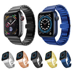 Correia de Relógio com Fivela Borboleta em Aço de Uma Conta para Apple Watch Series, Para Apple Watch Series 8&7 41mm, Para Apple Watch Ultra 49mm / Series 8&7 45mm, 7 41mm / 6&SE&5&4 40mm / 3&2&1 38mm, 7 45mm / 6&SE&5&4 44mm / 3&2&1 42mm
