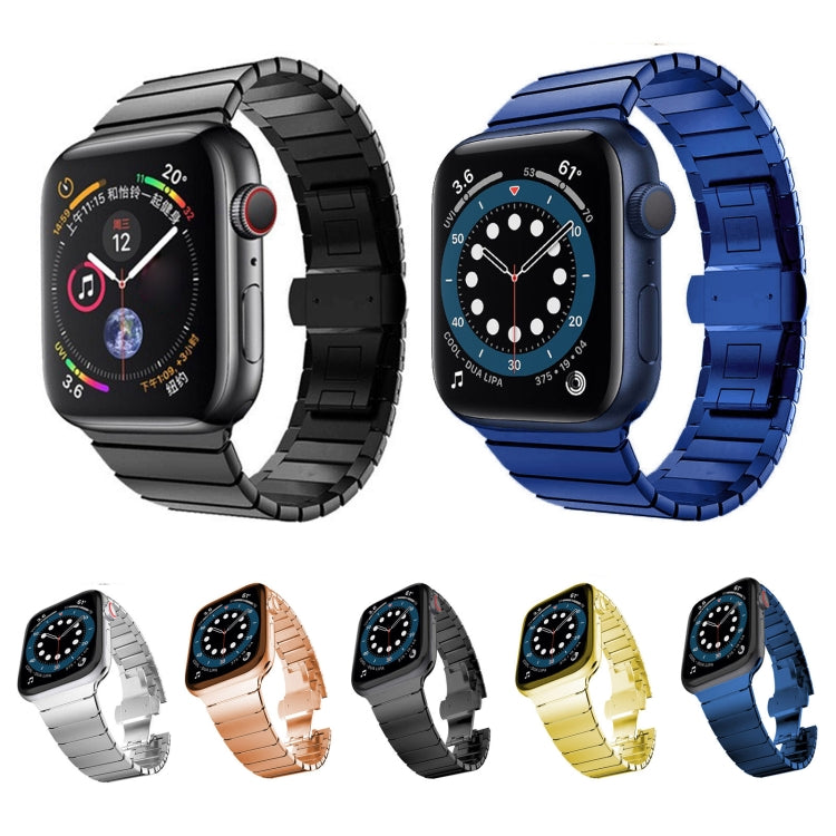 Correia de Relógio com Fivela Borboleta em Aço de Uma Conta para Apple Watch Series, Para Apple Watch Series 8&7 41mm, Para Apple Watch Ultra 49mm / Series 8&7 45mm, 7 41mm / 6&SE&5&4 40mm / 3&2&1 38mm, 7 45mm / 6&SE&5&4 44mm / 3&2&1 42mm