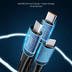 Cabo de dados de carregamento rápido 3 em 1 awei CL-972 Tipo-C / USB-C + 8 pinos + Micro USB, comprimento: 1,2m