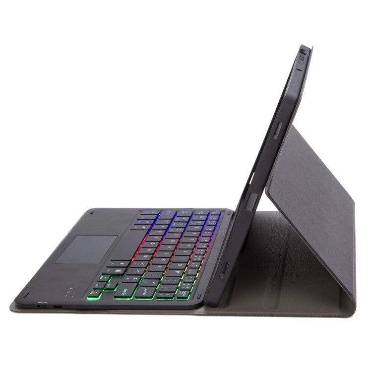 Capa de Couro com Teclado Bluetooth, Touchpad e Slot para Caneta em Pele de Cordeiro T07B-AS, para iPad 9.7 2018&2017 / Pro 9.7 / Air 2, para iPad 10.2 2021&2020&2019/Air 2019/Pro 10.5, para iPad Air 11 2025 / 2024 / Air 2022&2020 / Pro 11 2021&2020&2018
