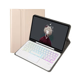 Capa de Couro com Teclado Bluetooth, Touchpad e Slot para Caneta em Pele de Cordeiro T07B-AS, para iPad 9.7 2018&2017 / Pro 9.7 / Air 2, para iPad 10.2 2021&2020&2019/Air 2019/Pro 10.5, para iPad Air 11 2025 / 2024 / Air 2022&2020 / Pro 11 2021&2020&2018