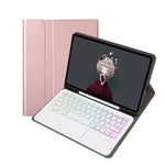 Capa de Couro com Teclado Bluetooth, Touchpad e Slot para Caneta em Pele de Cordeiro T07B-AS, para iPad 9.7 2018&2017 / Pro 9.7 / Air 2, para iPad 10.2 2021&2020&2019/Air 2019/Pro 10.5, para iPad Air 11 2025 / 2024 / Air 2022&2020 / Pro 11 2021&2020&2018