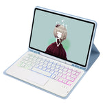 Capa de Couro com Teclado Bluetooth, Touchpad e Slot para Caneta com Sensação de Pele T07B-AS, para iPad 9.7 2018&2017 / Pro 9.7 / Air 2, para iPad 10.2 2021&2020&2019/Air 2019/Pro 10.5, para iPad Air 11 2025 / 2024 / Pro 11 2021&2020&2018